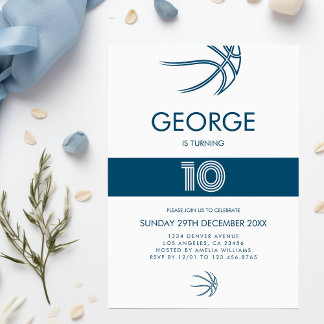Invitación Nacimiento de un niño de baloncesto deportivo mode