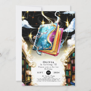 Invitación Nacimiento de Watercolor Kids Pastel Storybook