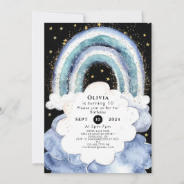 Invitación Nacimiento del arcoiris de Pastel Cute