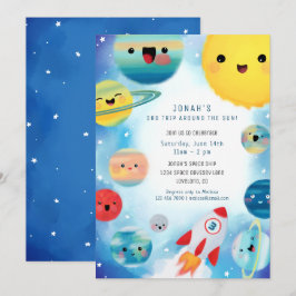 Invitación Nacimiento del buque de cohetes de planetas del es