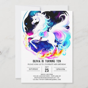 Invitación Nacimiento del caballo digital Pastel