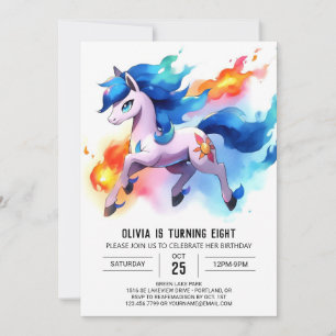 Invitación Nacimiento del caballo digital Pastel
