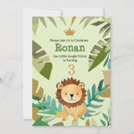 Invitación Nacimiento del León del Principito de la Pequeña J