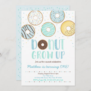 Invitación Nacimiento del niño de Donut Azul