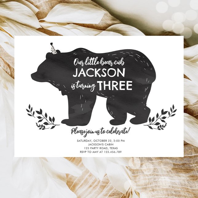 Invitación Nacimiento del niño del bosque de Woodland (Subido por el creador)