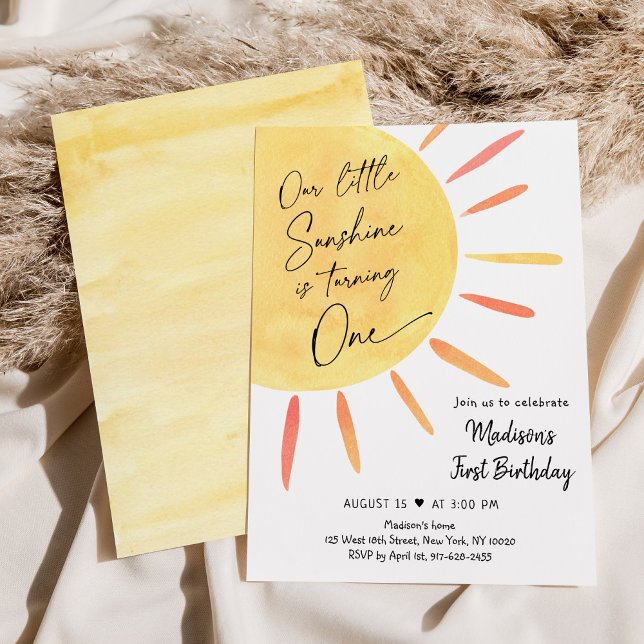 Invitación Nacimiento del Pequeño Sunshine Boho (Subido por el creador)