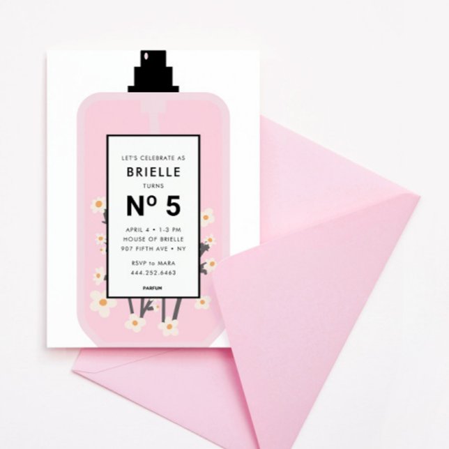 Invitación Nacimiento del spa Perfume de los niños diseñadore (Subido por el creador)