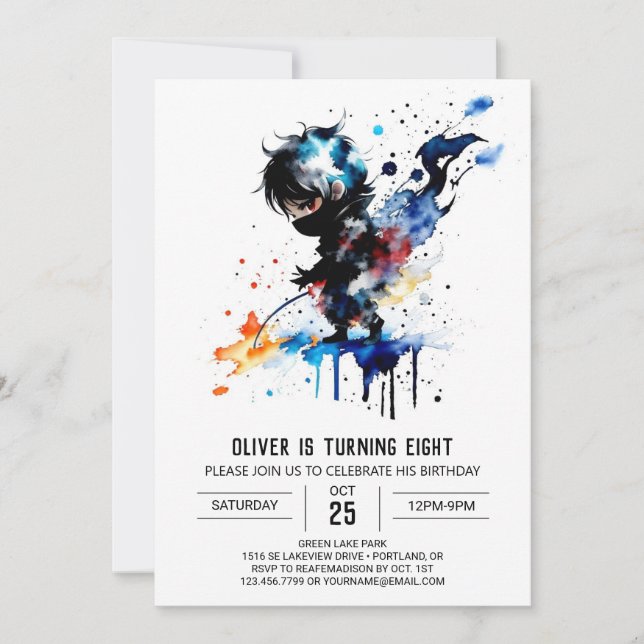 Invitación Nacimiento digital de niño pequeño Personalizado N (Anverso)