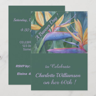 Invitación Nacimiento floral de color tropical colorido