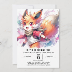 Invitación Nacimiento Fox de Woodland Children