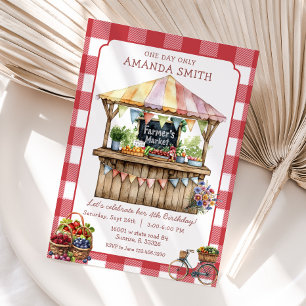 Invitación Nacimiento local del mercado de granjeros de Red G