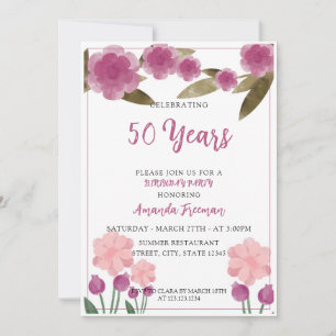 Invitación Nacimiento materno de las flores verdes y rosas mo