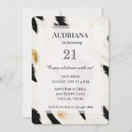 Invitación Nacimiento Occidental del Piel de vaca de oro del 