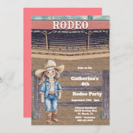 Invitación Nacimiento personalizado de niño/niña de rodeo occ