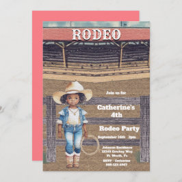 Invitación Nacimiento personalizado de niño/niña de rodeo occ