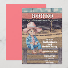 Invitación Nacimiento personalizado de niño/niña de rodeo occ