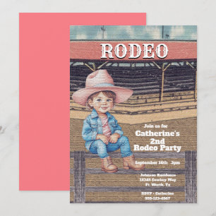 Invitación Nacimiento personalizado de niño/niña de rodeo occ