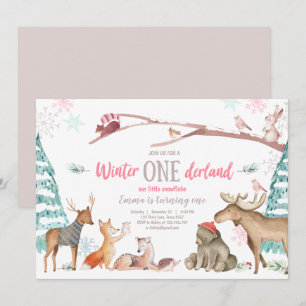 Invitación Nacimiento Rosa de la Tierra de los bosques de ONE