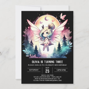 Invitación Nacimiento simple de hadas para niños