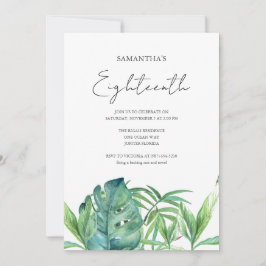 Invitación Nacimiento tropical Luau 18