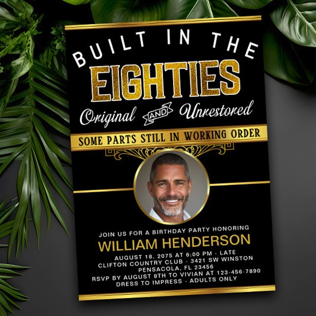 Invitación Nacimientos divertidos para hombres construidos en (Subido por el creador)