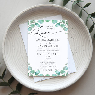 Invitación Nada botánico amor Fancy Just Love Boda
