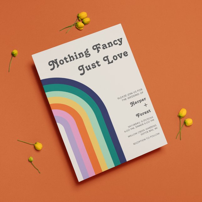 Invitación Nada de fantasía solo amar al Boda arcoiris de los (Subido por el creador)