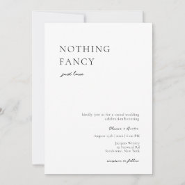 Invitación Nada de fantasía, solo amor Casual Wedding