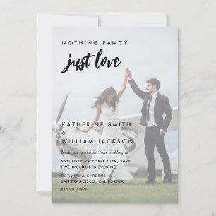 Invitación Nada de fantasía sólo amor foto todo en un Boda