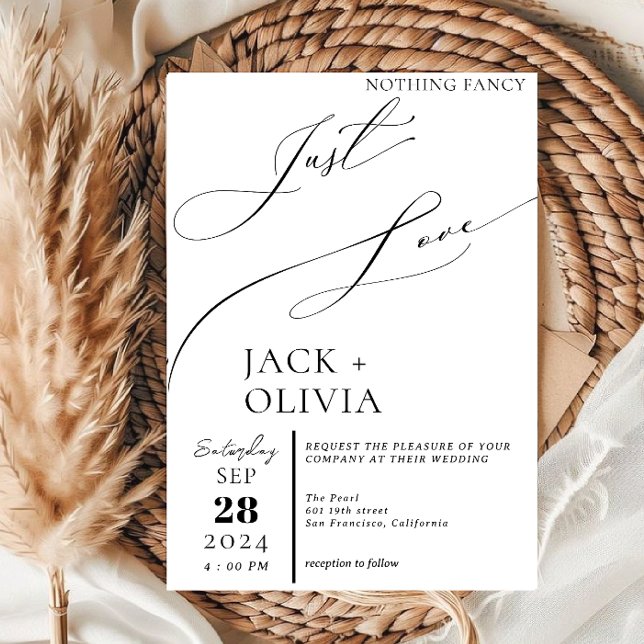 Invitación Nada de fantasía solo me gusta el moderno boda de  (Subido por el creador)