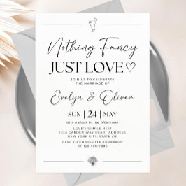 Invitación Nada de lujos solo amor Invitación, fuga Anno