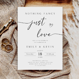 Invitación Nada de lujos, solo amor Invitación, huir juntos R