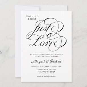 Invitación Nada De Nada Fancy Just Love Boda