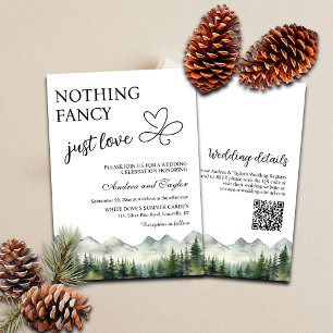 Invitación Nada de nada Fancy Love QR Code Boda