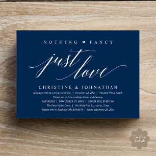 Invitación Nada Elegante Moderno, Solo Amor, Recepción