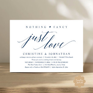 Invitación Nada Elegante Moderno, Solo Amor, Recepción
