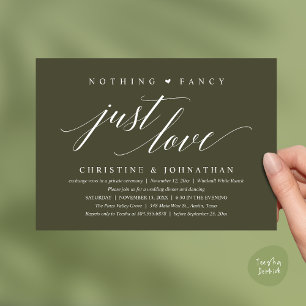 Invitación Nada Elegante Moderno, Solo Amor, Recepción