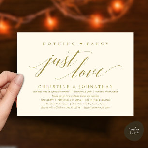 Invitación Nada Elegante Moderno, Solo Amor, Recepción