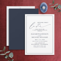 Nada Elegante Solo Amor Azul Marino Bodas Informal
