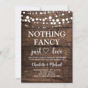 Invitación Nada Elegante Solo Amor Boda Casual