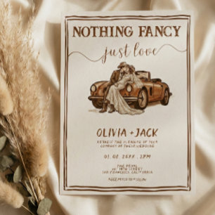 Invitación Nada Elegante Solo Amor Boda Country Occidental