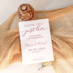 Invitación Nada Elegante Solo Amor Boda Guardar la Fecha
