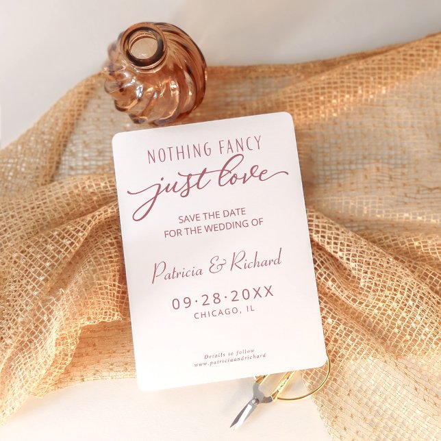 Invitación Nada Elegante Solo Amor Boda Guardar la Fecha (Subido por el creador)