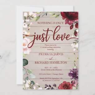 Invitación Nada Elegante Solo Amor Boda Rústica Crema