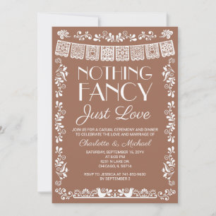 Invitación Nada Elegante Solo Amor Boda Terracota