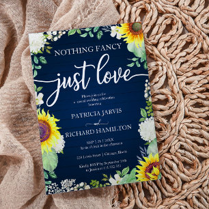 Invitación Nada Elegante Solo Amor Casual Boda Girasoles