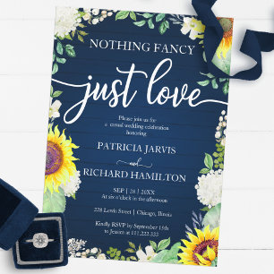 Invitación Nada Elegante Solo Amor Casual Boda Girasoles