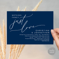 Nada Elegante Solo Amor Cena de Boda Fiesta