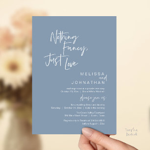 Invitación Nada Elegante Solo Amor, Cena de Boda Moderna