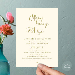 Invitación Nada Elegante Solo Amor, Cena de Recepción Moderna
